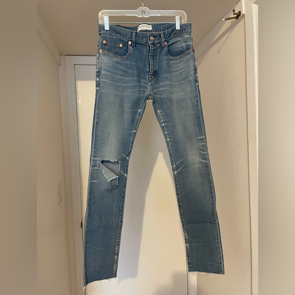 Balenciaga Light Blue Skinny Jeans